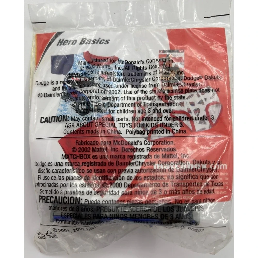 Matchbox Across America 50 B-Day McDonald's Happy Meal #1 DODGE‎ DAKOTA Sealed